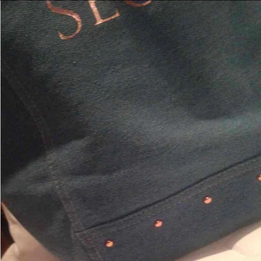 NWT Victoria's Secret Denim Tote Shoulder Bag - Picture 2 of 4